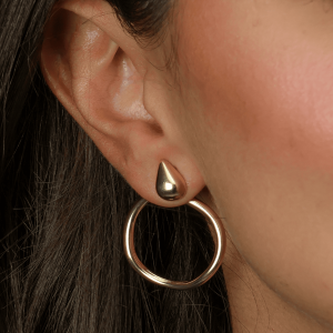 Brinco Dourado de Gota com Argola