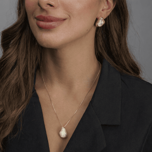 Conjunto Dourado Formato Orgânico Madrepérola